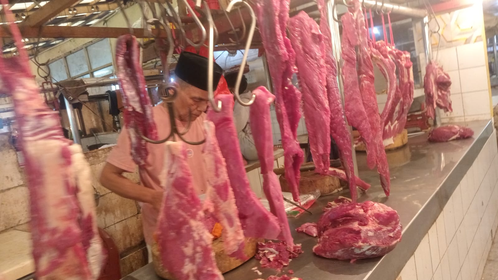 Ilustrasi Pedagang Daging